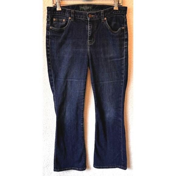 Lauren Ralph Lauren Jeans Co Womens‎ Sz 10 Petite Mid Rise Straight Leg Stretch - Picture 1 of 11